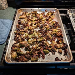 Need to increase seasoning, might try broiling or air frying next time. Broiled at the end for a bit more crispiness and caramelization.