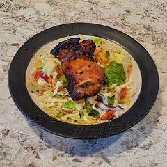 Delish! Makes a huge bowl of salad! Didn't toss the whole thing so it will stay fresh. Made dressing in a mason jar. Would be great for a crowd. Added edamame and served with chicken. 