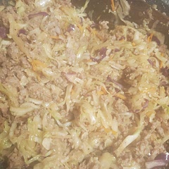 I doubled the recipe and did a mix of hot and mild breakfast sausage. I added grated ginger and garlic while sautéing. Easy and quick weeknight dinner! 