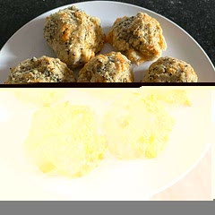 These biscuits are good, very soft and chewy. I over seasoned the flour but I think it needed a lot more seasoning, I would add several tablespoons of each next time. Over all very good and I would try these again!