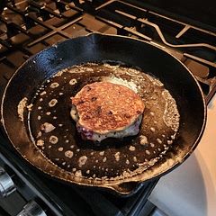 Added frozen fruit after I blended the batter.  My 4 year old daughter loved it. 

Update: will no other modification I was able to substitute two apples for the banana.  