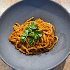 Used Trader Joe’s Thai Wheat Noodles, really only made 3 servings though.