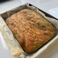 Followed instructions as said, mixed in a few heaped teaspoons of pesto. Turned out amazing!