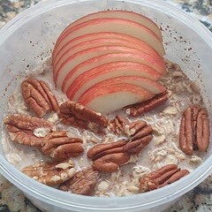 I added some apple slices for some more substance. It was very sweet and delicious but I can't do very sweet in the mornings. 7/10 