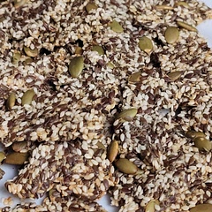 easy. 350f about 35 min
satisfying crunch. cut/score before putting into oven. 

I make a big batch of the mix without the water and then measure 1.5c mix: 3/4c water cup of water when I want to make them. 