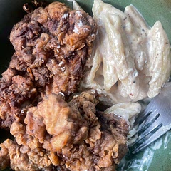 I subbed the pasta for the ones in the photo and heavy cream for pasta cream. It came out amazing. A little heavy but not too heavy, will make again.