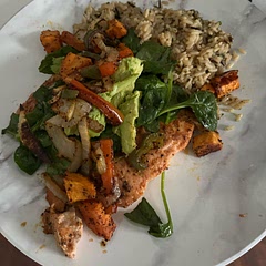This was amazing! All of the flavors combined so nicely and it tasted so fresh. I skipped the green sauce and it didn’t even need it. I also pan seared the salmon instead of baking, I’ll probably make this again next week!