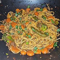 Very easy, I added stir fry vegetables and made it too spicy, but it is still very good.