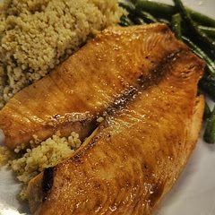 This was all so good. I did add cayenne to the marinade and basted the fish with the marinade twice while broiling.