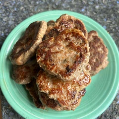 Make the patties smaller than the recipe instructions. I tried to make them on the thin side for breakfast sandwiches. Delicious and would definitely make them again.