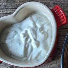 Served with chicken tenders, a really good ranch.