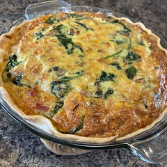 Added ham, left out mushrooms because I didn’t have any, and used about 2/3 Swiss and 1/3 cheddar because it’s what I had. It disappeared fast!