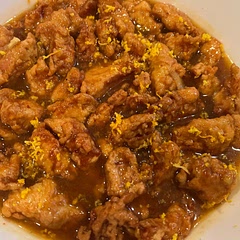 Make using boneless chicken. Cut chicken into bigger pieces. Added extra sauce.