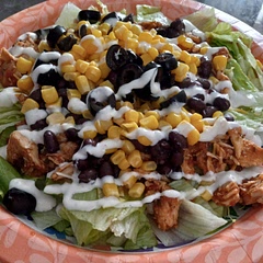 Instead of tacos we ate it as a salad and added black beans and corn 