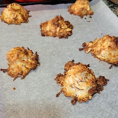 I whipped the egg white a little to help air rate them and found it worked great to mix them. My oven seems to cook better with it set closer to 300 otherwise the outside is done but the middle a little under done