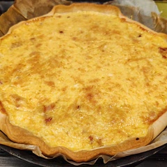 Used shallots instead of onion, and used store bought pie crust, otherwise followed the recipe and turned out beautiful.