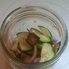 I used a regular cuke and it was very good!

See the comments on the original recipe for alternative ideas.
