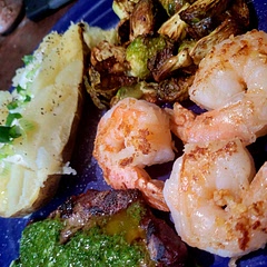 Easy peasy! Did not make the sauce just added Traeger veggie seasoning. 16 minutes was a little much due to the size of my Brussels, so keep checking.