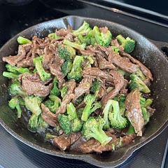 1/2 sesame oil. 2 lbs flank steak