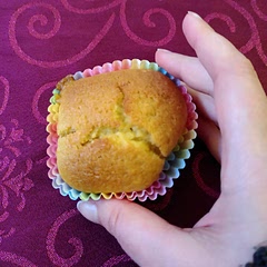 I turned this mix into 13 cupcakes, cooked for only 30 minutes, and they were amazing! They were all eaten but one by the time I remembered to take a photo, and everyone was very complimentary. Not too sweet, and a little texture from the orange rind. Would make again 👍🏻