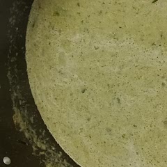 A lovely thick soup. Adding the celeriac leaves makes a real difference along with swirling in some reserved buttery leeks at the end