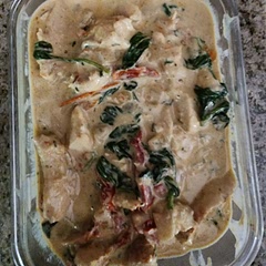 Delicious. Added red pepper flakes and extra garlic. Tastes super cheesy even though there's only a half cup of parm.