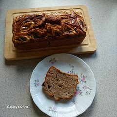 I doubled the recipe, added bananas on top and brushed with maple syrup. 