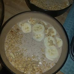 it was good. I added a small amount of chocolate protein powder and used almond butter instead. 