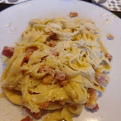 This is tagliatelle instead of spaghetti as my son wanted to make the pasta .it was very tasty 😋 
