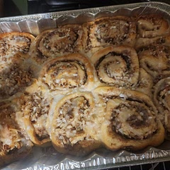 I always add coconut and pecans.