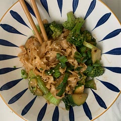 I made it with different noodles, and added some extra veggies but it was still delicious, the sauce was great!