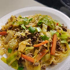 I cooked & added some ramen noodles to mine. I doubled the sauce, but needs some extra if you add noodles(I just added some extra soy sauce to my plate to my liking), maybe triple the sauce. 