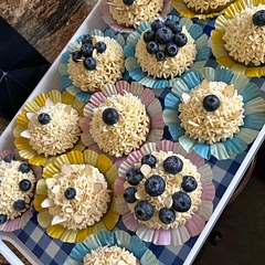 Made for Easter and topped with honey almond buttercream. They were so goood!