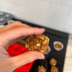 So so yummy every time. This time I used 1/2 c bobs red mill GF flour, 1.5 c almond flour, and did 4 T applesauce + 2 T coconut oil instead of butter. I also only did 2 T maple syrup and I added a bit of vanilla. They were sooo yummy! Definitely a go to recipe.