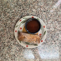 I added ginger and green onion and of course had to make egg rolls