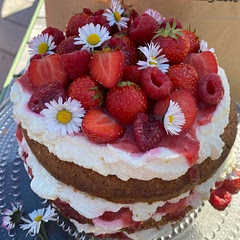 Delicious but a bit dry and I accidentally whipped the whipping cream a bit to much but otherwise it was super good!