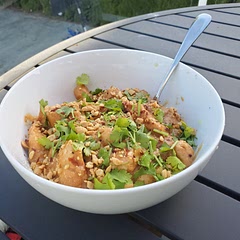 I used zoodles and added red pepper flakes to add an extra kick. This is one of my wife and my go-to dinners