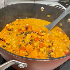 It is rly good. Used spices double the amount. And I used 1 pack chickpeas and 1 pack black beans. And used more chili. Also I used coconut milk instead of peanut butter. Thanks for that tip to previous comment🤩