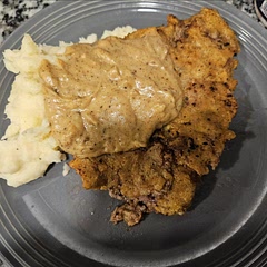 Great gravy, I had to cook my steak longer because it was so thick 😋  it was delicious!