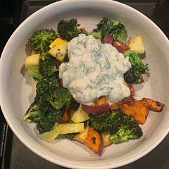 Used fresh shallot instead of onion flakes, added yellow squash and used sweet potatoes