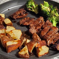 I replaced the pork with beef and it was still good even though I overcooked it.