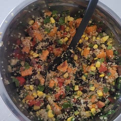 Great recipe, loved the cilantro with the paprika and garlic. I added some corn.