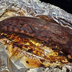 I found that 3 hours on 275° is the sweet spot. Then 25 minutes at 400°. The bones pull out clean and you are left with a  tender juicy slab of meat. 