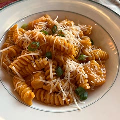 Oh so delicious. I added shrimp and put just a bit more soy sauce than what the recipe called for, and garnished with green onions along with extra parm. I will definitely be making this again.