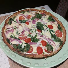I used a bit more spinach than the recipe called for and instead of 4 medium potatoes, two very large ones. You should definitely try this, it's super easy and tastes and looks amazing! 