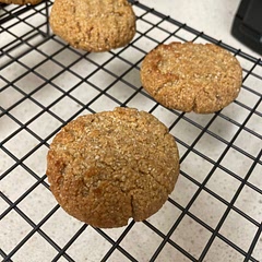 Added a little heavy cream to help the dough ball up. These remind me a little of cornbread, actually.