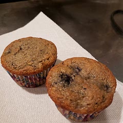 I used the Kodiak Blueberry waffle mix. The mix had Blueberry flakes that were barely noticeable so I still added the blueberries. They taste great. They are not that sweet, which I like. I did not add the extra sweetener on top.