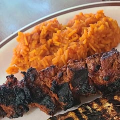 Good. Paired with West African beef skewers 