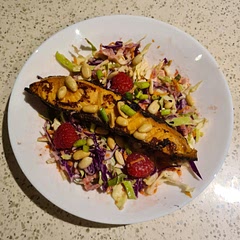 The berry slaw was such a great flavour mix. The salmon was a good compliment. Such a delicious meal!