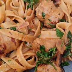 Quick easy and super tasty, used honey mustard sausages and skipped the mustard in the sauce... Nice touch 